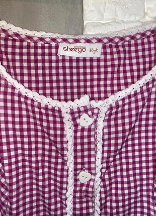 Винтажная блуза блузка в клетку большого размера батал австрия sheego4 фото