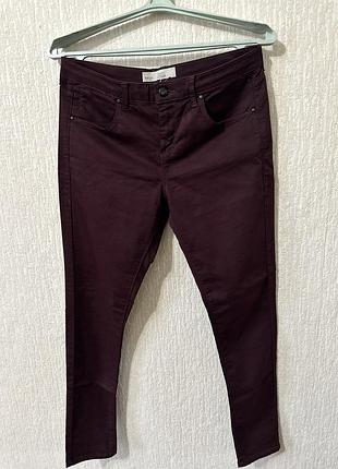 Бордові джинси topshop