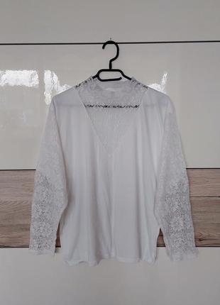 Коттоновый гольф с кружевом🌸