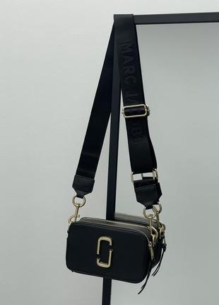 Сумка женская marc jacobs the snapshot black/gold1 фото