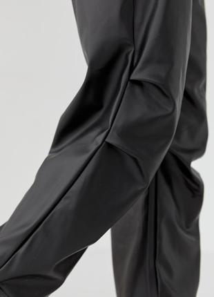 Женские широкие брюки из кожзама3 фото