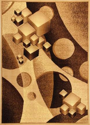 Килим karat gold 243/12 2.00x3.00 м прямокутний бежевий коричневий