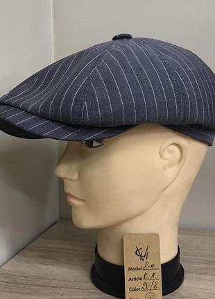 Кепка мужская восьмиклинка хулиганка 8 клинка comfort heads весенняя летняя джинсовая хлопок голубая