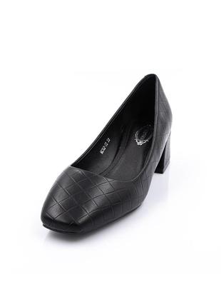 Туфли на каблуках с квадратным носком черные бежевые4 фото