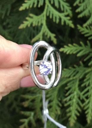 Кольцо серебряное с цирконием солярис 1903р ф, 17.5 размер