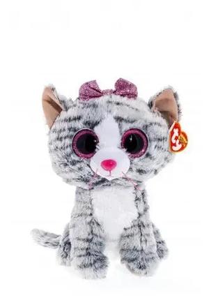 Мягкая игрушка ty beanie boo's котенок kiki 15 см (37190)
