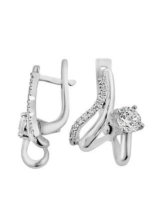 Серьги серебряные с цирконием премьера №1 2369/9р