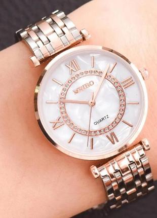 Годинник наручний жіночий із металевим браслетом.3 фото