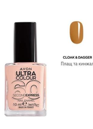 Швидковисихаючий лак для нігтів"ультра колір" за 60 секунд, avon, 10ml.