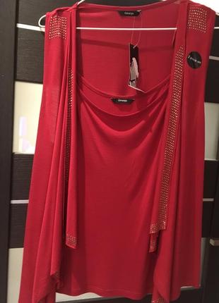 Красная майка с накидкой george