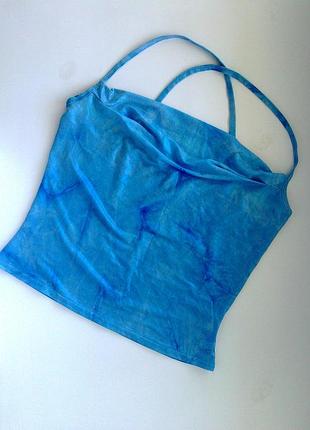 36-38р. летний блестящий топ-майка в подарок