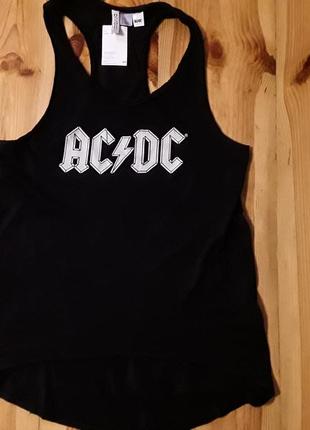 Фірмова майка h&m ac/dc, оригінал, ліценційна,нова з бірками.