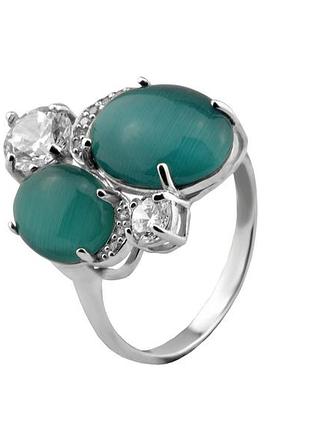 Кільце срібне з улекситом евіта 1142кз, 19 розмір