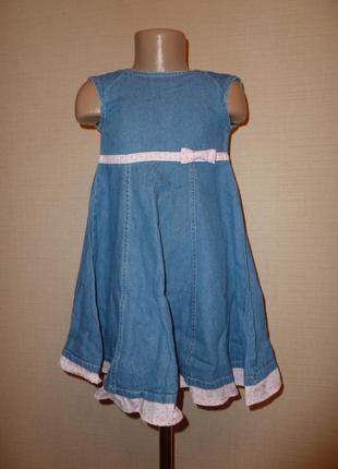 Джинсовое платье george на 2-3 года6 фото