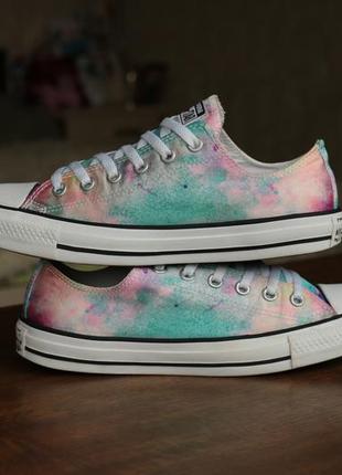 Низкие кеды converse all star splatter galaxy watercolor satin low top