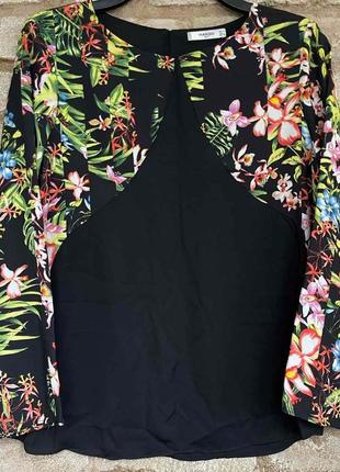 1, яркая шифоновая блуза размер l-xl с эффектом болеро  манго mango оригинал