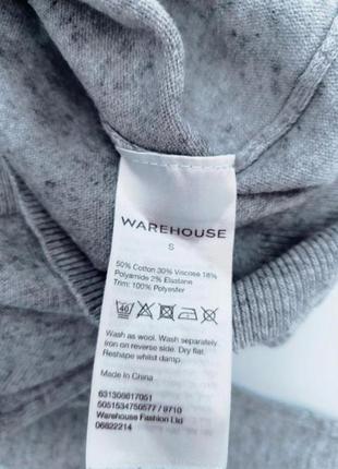 Женская стильная базовая кофта серого цвета джемпер со средним рукавом на пуговицах от бренда warehouse2 фото