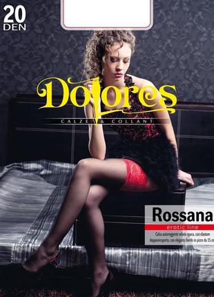 Панчохи з червоною коронкою dolores "rossana" 20 den