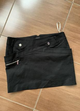 Karen millen y2k вінтаж мініспідниця чорна атлас