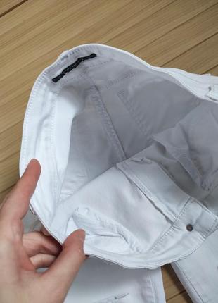 Укороченные белые джинсы кюлоты джинсовые rene lezard 🌿 m - 42р8 фото