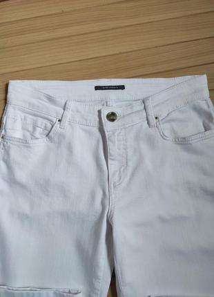 Укороченные белые джинсы кюлоты джинсовые rene lezard 🌿 m - 42р3 фото