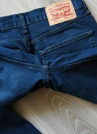 Джинсы levi's 511 99% cotton размер 32/30, состояние идеальное7 фото