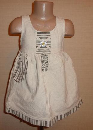 Лляне плаття на 2-3 роки