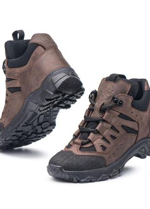 Тактичні кросівки 37-46рр, натуральна шкіра, коричневі, військове взуття