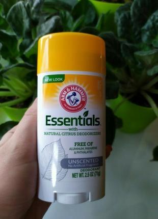 Arm & hammer essentials натуральный дезодорант без запаха1 фото