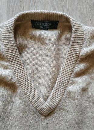Свитер оригинальный lyle and scott scotland 100% new wool, размер м, состояние идеальное3 фото