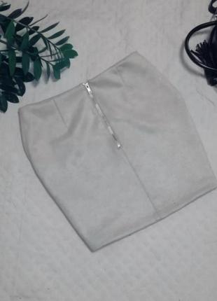 Замшева ідеальна юбка