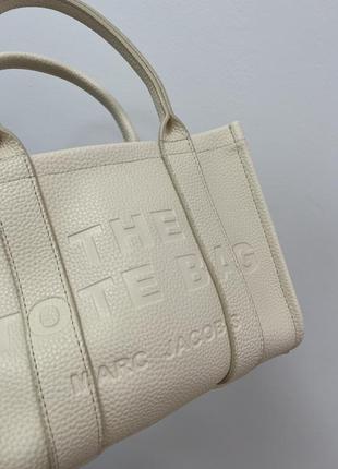 Сумка женская marc jacobs the tote bag mini cream5 фото