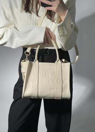 Сумка женская marc jacobs the tote bag mini cream