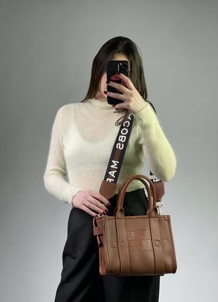 Сумка женская marc jacobs the tote bag mini brown6 фото