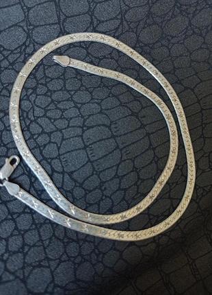 Серебряная цепочка, цепочка, серебряное колье