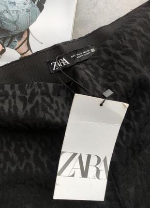 Новые черные брюки от zara, леопардовые брюки, высокая посадка, оригинал, (бирка!)6 фото