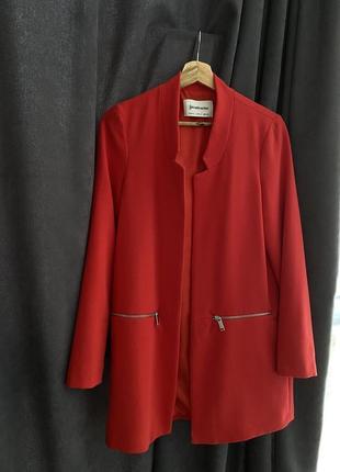 Жакет, піджак подовжений, кардиган пальто stradivarius у діловому стилі2 фото