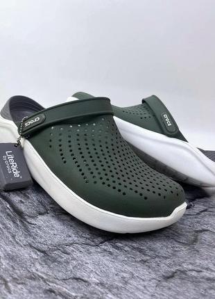 Чоловічі крокси crocs literide original army green хакі