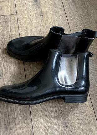 Сапоги резиновые низкие челси оксыорды с резиночками серебряными menghi (италия)