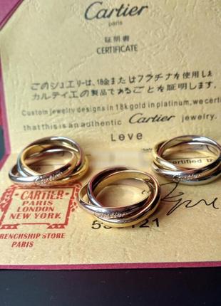 Брендове кільце в стилі картьє cartier trinity