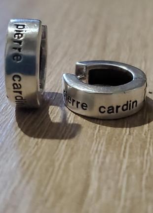 Срібні сережки pierre cardin конго кільця срібло 925 проби