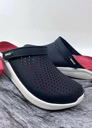 Чоловічі крокси crocs literide original navy/pepper сині