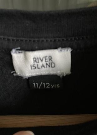 River island 12 s черная футболка с белой надписью3 фото