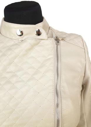 Куртка-косуха angmifer 988. бежевий колір7 фото