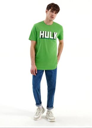 S/м новая фирменная мужская футболка из мягкого хлопкового трикотажа халк hulk house