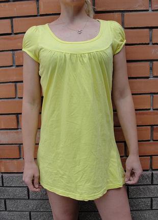 Футболка туніка розмір м жовта atmosphere2 фото