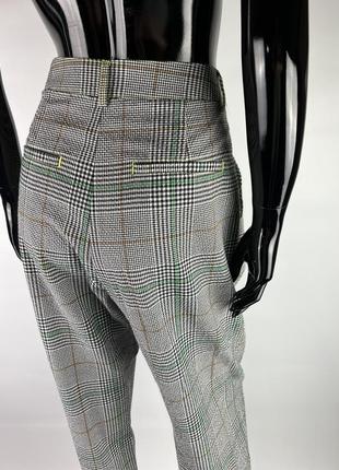 Фирменные брюки в клетку с завышенной талией cos arket dutti5 фото