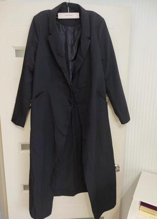 Жіночий довгий тренч  чорний плащ  minimum