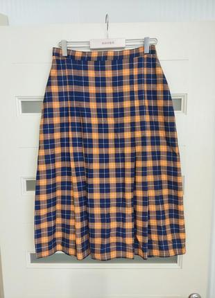 Спідниця міді принт клітинка стильнк asos