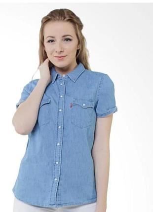 Levis оригинал, джинсовая рубашка на перламутровых кнопках